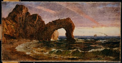Sonnenuntergang in Etretat, 1894 von Jasper Francis Cropsey