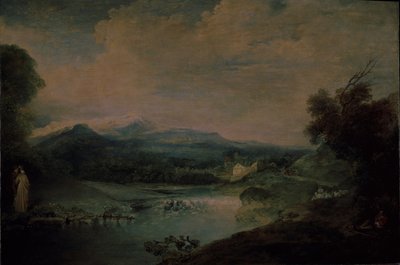 Landschaft mit Wasserfall, ca. 1714 von Jean Antoine Watteau