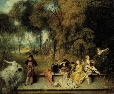Freuden der Liebe, ca. 1718-1719 von Jean Antoine Watteau