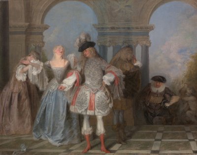 Die französischen Komödianten, ca. 1720 von Jean Antoine Watteau