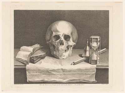 Stillleben mit Vanitas-Symbolen von Jean Aubert