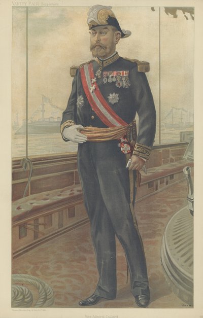 Vizeadmiral Caillard (Farblithographie) von Jean Baptiste (after) Guth