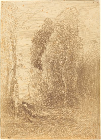 Verstecken (Cache-cache) von Jean Baptiste Camille Corot