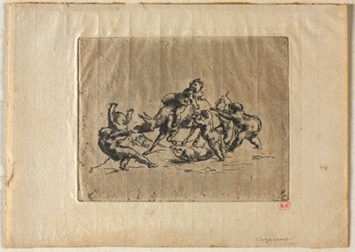 Bacchanal mit Kindern und Esel von Jean Baptiste Carpeaux