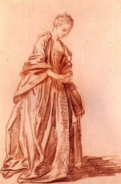 Drapierte weibliche Figur von Jean Baptiste Greuze
