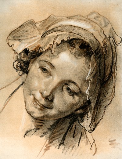 Kopfstudie eines Mädchens von Jean Baptiste Greuze