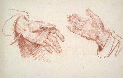 Studie von 2 Händen von Jean Baptiste Greuze
