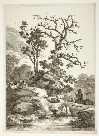 Bäuerliche Szene von Jean Baptiste Huet