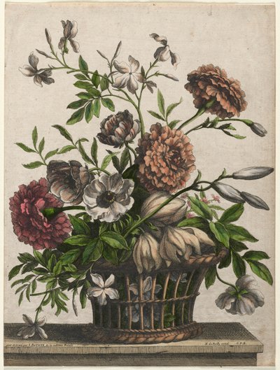 Ringelblumen, einzelne Anemone, Jasmin... von Jean Baptiste I Monnoyer