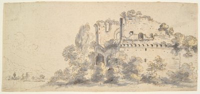 Italienische Landschaft mit Ruinen von Jean Baptiste Lallemand