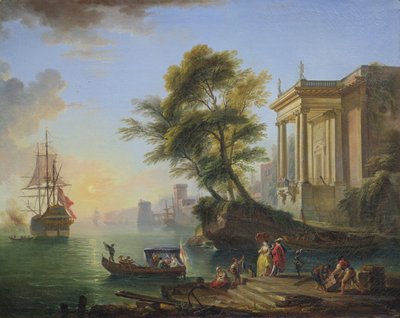 Marina, Sonnenuntergang von Jean Baptiste Lallemand