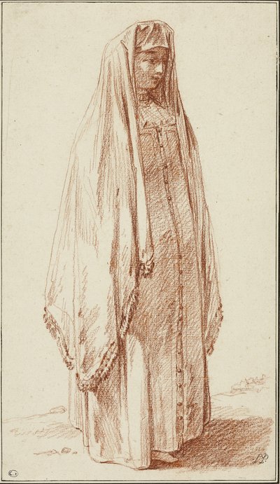 Eine Frau in russischer Tracht von Jean Baptiste Le Prince