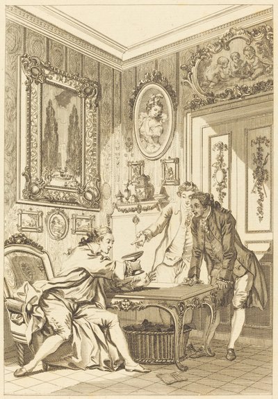 Der verzauberte Becher von Jean Baptiste Michel Dupreel after Jean Honoré Fragonard