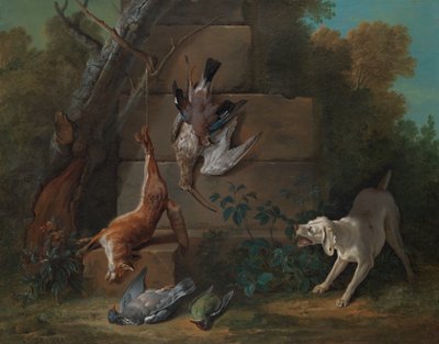 Hund bewacht erlegtes Wild, 1753 von Jean Baptiste Oudry