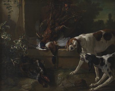 Hunde mit Wildvögeln und Wild von Jean Baptiste Oudry