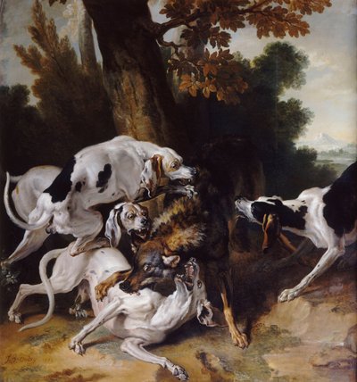 Die Wolfsjagd, 1725 von Jean Baptiste Oudry