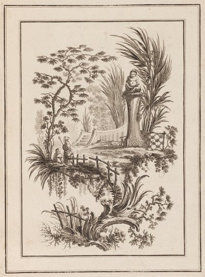 Figuren im Garten von Jean Baptiste Pillement