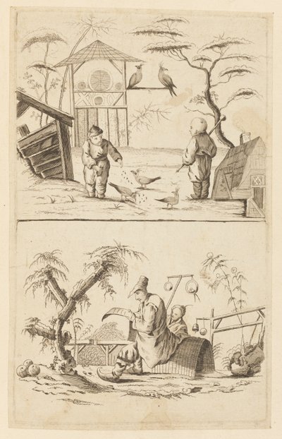 Zwei chinesische Szenen von Jean Baptiste Pillement