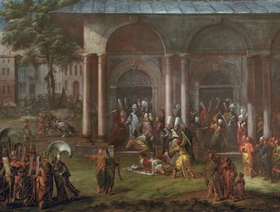 Die Hinrichtung von Patrona Halil von Jean Baptiste Vanmour