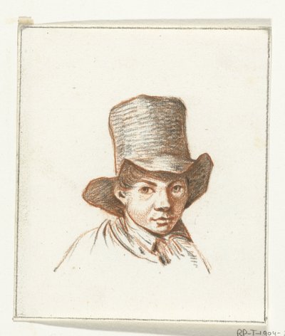 Kopf eines Jungen mit hohem Hut von Jean Bernard