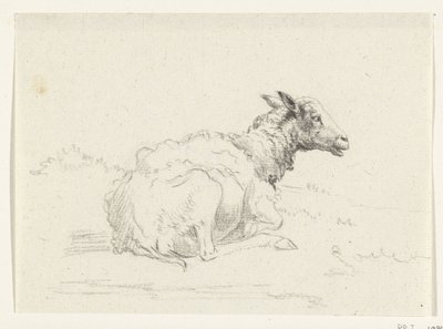 Liegendes Schaf, nach rechts von Jean Bernard