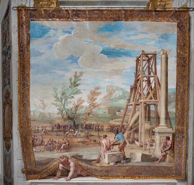Errichtung der Säulen am Fluss Ganges von Jean Boulanger