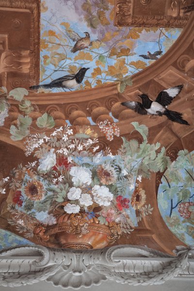 Weinreben, Trauben, Blumen und Vögel (Detail) von Jean Boulanger