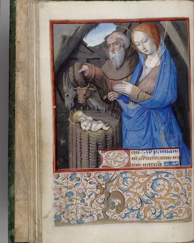 Geburt Christi, Stundenbuch, 1485-1499 von Jean Bourdichon