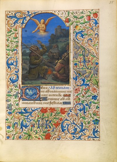 Die Verkündigung an die Hirten von Jean Bourdichon