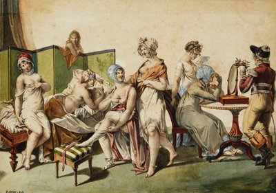 Lever des Ouvrieres en Linge von Jean Francois Bosio