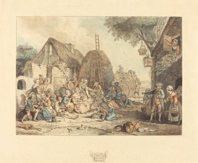 Mittagessen der Erntearbeiter, 1774 von Jean Francois Janinet