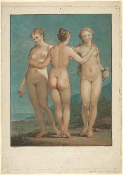 Die drei Grazien von Jean Francois Janinet