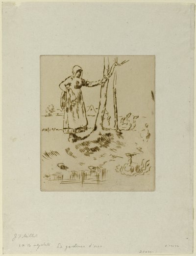 Ein Mädchen, das Gänse hütet von Jean Francois Millet