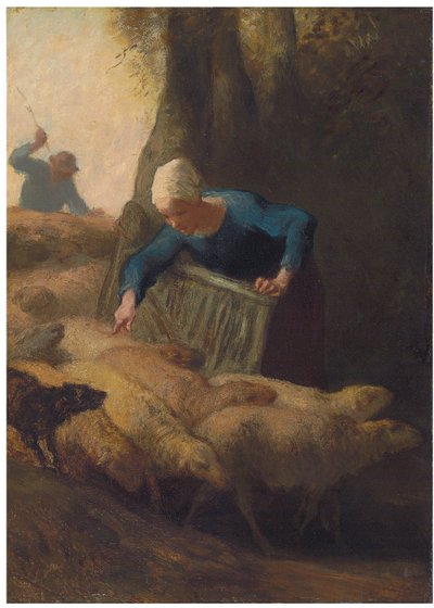Die Herde zählen, 1847-49 von Jean Francois Millet