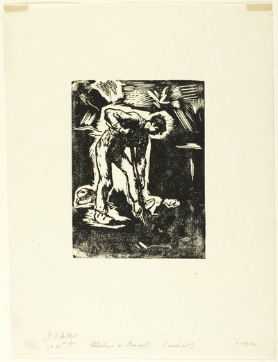 Bauer beim Graben von Jean Francois Millet