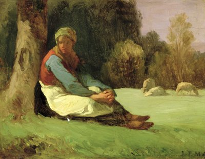 Sitzende Schäferin von Jean Francois Millet