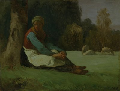 Sitzende Schäferin von Jean Francois Millet
