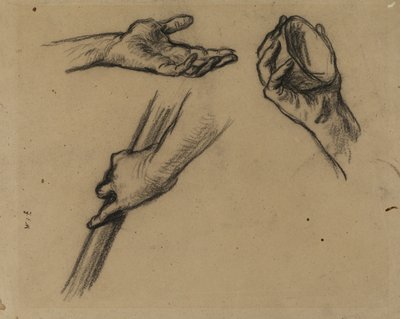 Studien von Händen von Jean Francois Millet