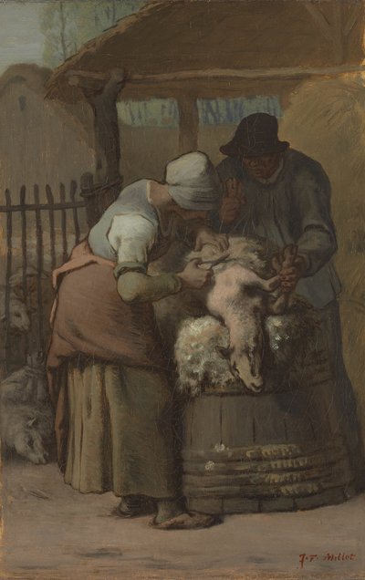 Die Schafscherer, 1857-61 von Jean Francois Millet