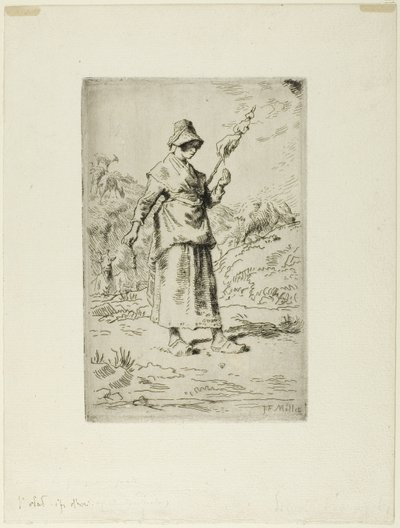 Die Spinnerin von Jean Francois Millet