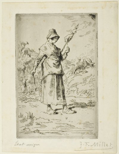 Die Spinnerin von Jean Francois Millet