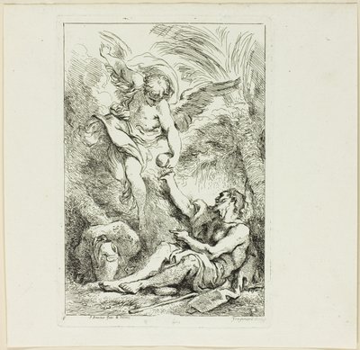 Einsiedlerheiliger in der Wüste von Jean Honore Fragonard