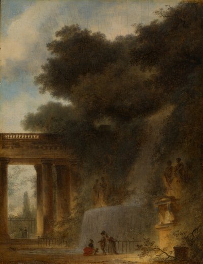 Der Wasserfall, ca. 1775 von Jean Honore Fragonard