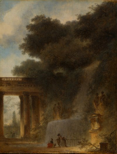 Der Wasserfall, ca. 1775 von Jean Honore Fragonard