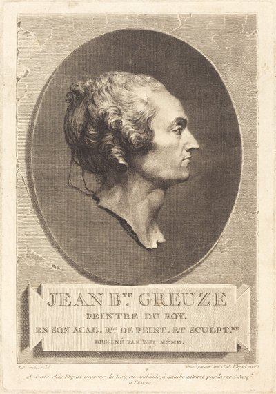 Jean-Baptiste Greuze von Jean Jacques Flipart after Jean Baptiste Greuze