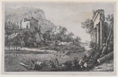 Flussüberquerung, 1796 von Jean Jacques de Boissieu