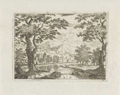 Dorf an einem Fluss von Jean Joseph Hanson