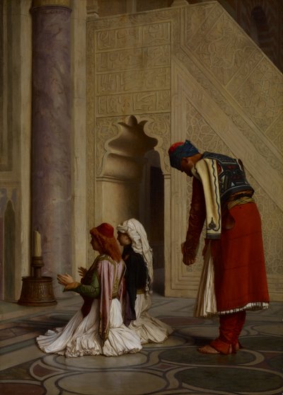 Junge Griechen in der Moschee von Jean Leon Gerome