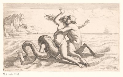 Triton entführt eine Frau von Jean Lepautre (attributed to)