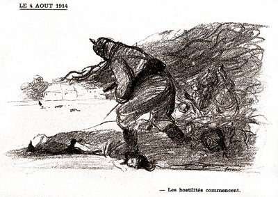 Feindseligkeiten beginnen von Jean Louis Forain